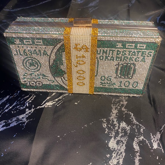 Dollar Rhinestone box Evening Bag  ! 🌟 - Picture 5 of 5